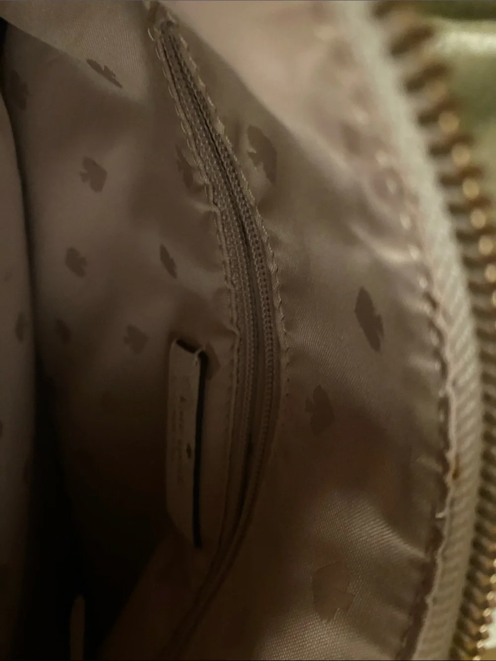 Kate Spade Leather Crossbody Bag in Cream with Gold Hardware